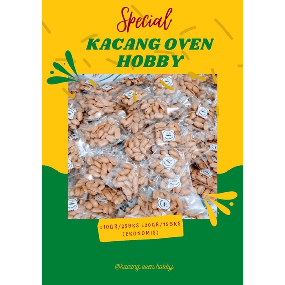 

Kacang Oven HOBBY Ekonomis ,bisa untuk pelengkap snack box