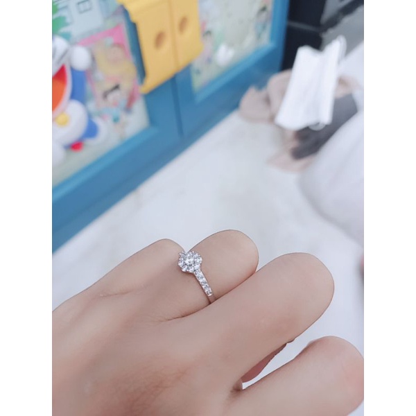 cincin bunga mp + mp samping / cincin perak asli silver925 lapis emas/ cincin fashion wanita impor