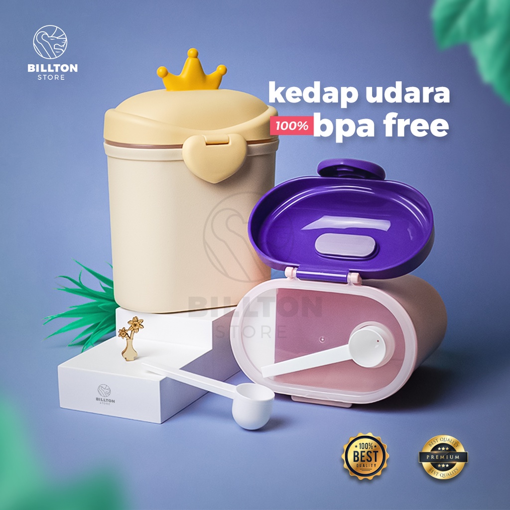 Toples Susu Bayi Kotak Wadah Penyimpanan Susu Bubuk BPA Free Air Tight