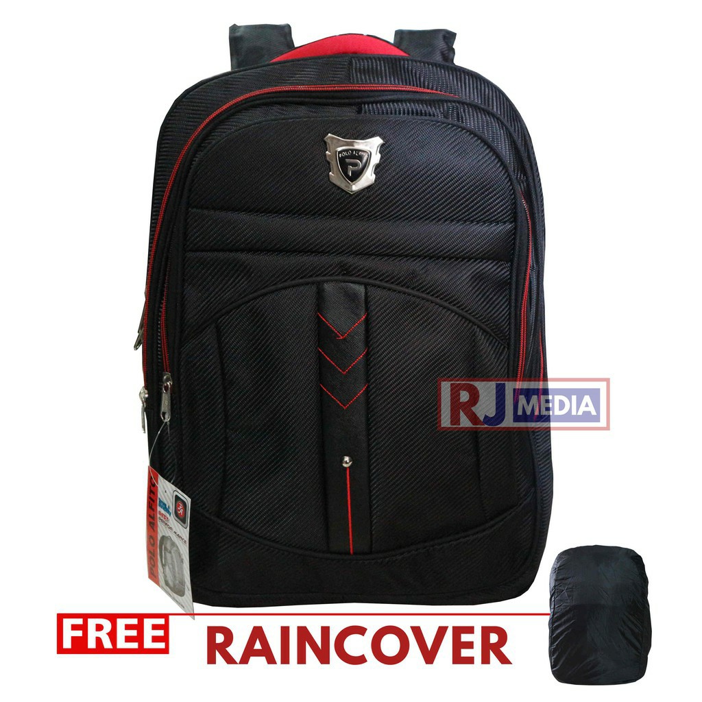 Tas Ransel Laptop In Polo Alfito Motif Panah Merah Elegant Stylish Backpack Sekolah SD SMP SMA Kuliah Kerja Free Raincover Tas Ransel Impor Kualitas Tinggi