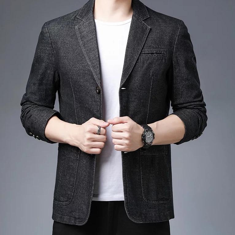 [KODE BARANG U0787] Blazer pria. Blazer Jas formal Jas bahan levis denim