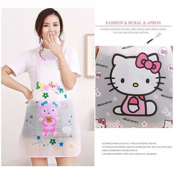 Celemek Apron Masak Dapur Anti Tahan Air Waterproof Jumbo Transparan Bayi Anak Unik Plastik Lucu