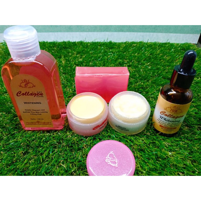 PAKET COLLAGEN PLUS VITAMIN E 5 IN 1 ORIGINAL | SABUN, TONER, SERUM,CREAM SIANG MALAM