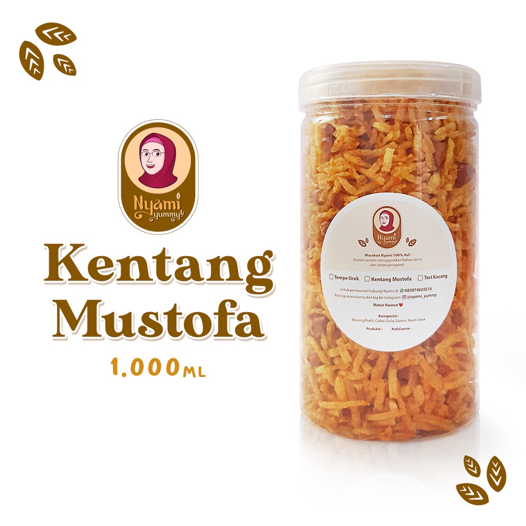 Kentang Mustofa Nyami Yummy Toples 1000ml