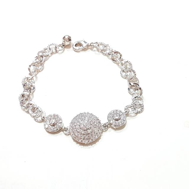 Gelang Zircon Premium Lapis emas tidak karatan dan anti alergi Bracelet Premium Quality 0293