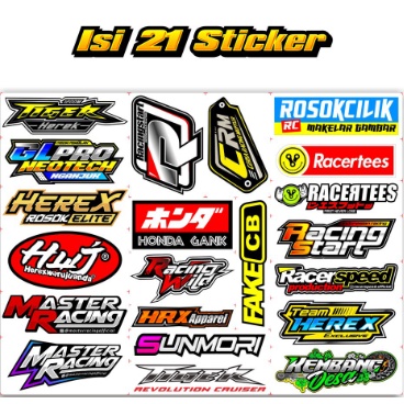 lgoeliyese - Stiker Motor master recing Honda Gank Racing Hell/ Rosok Cilik / Fake CB / herex rosok 