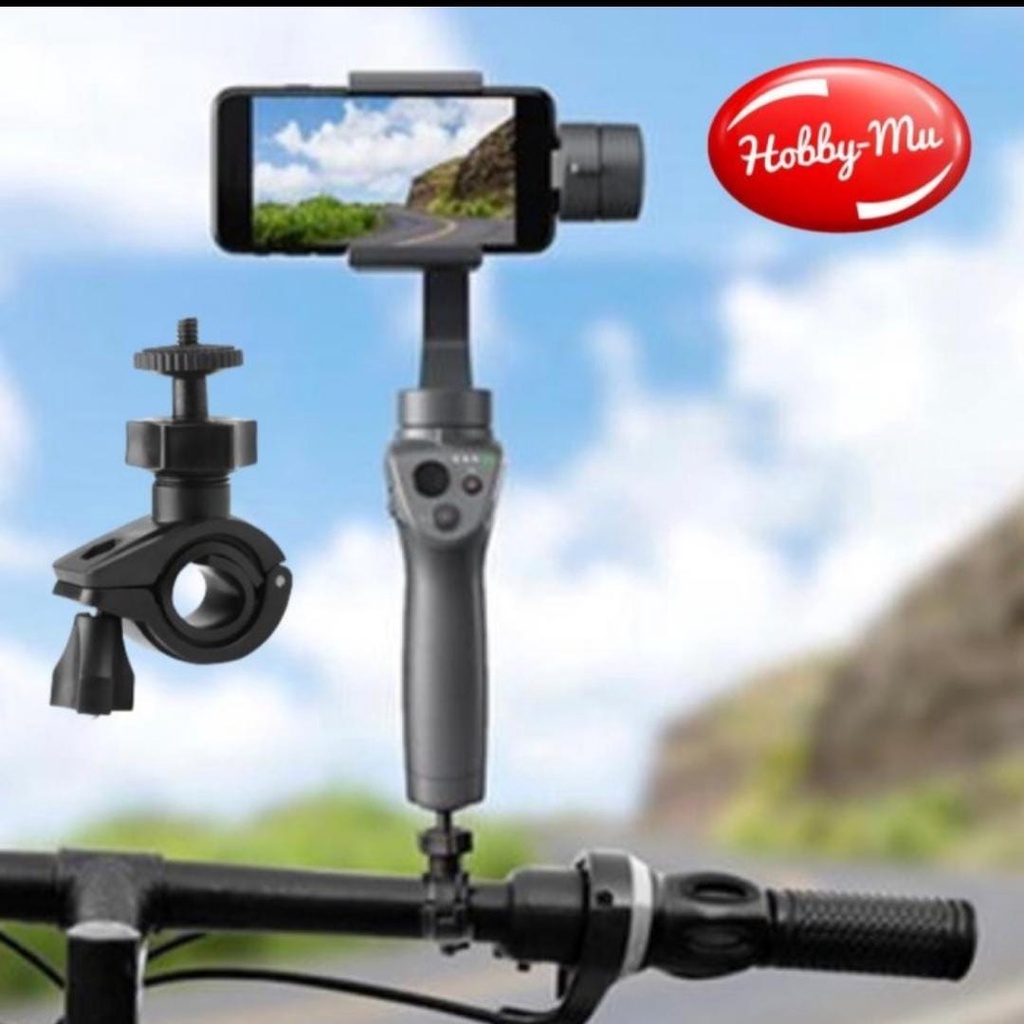 Stand Holder Kamera Insta360 One X -Osmo Mobile 3/2 - Untuk Stang Sep