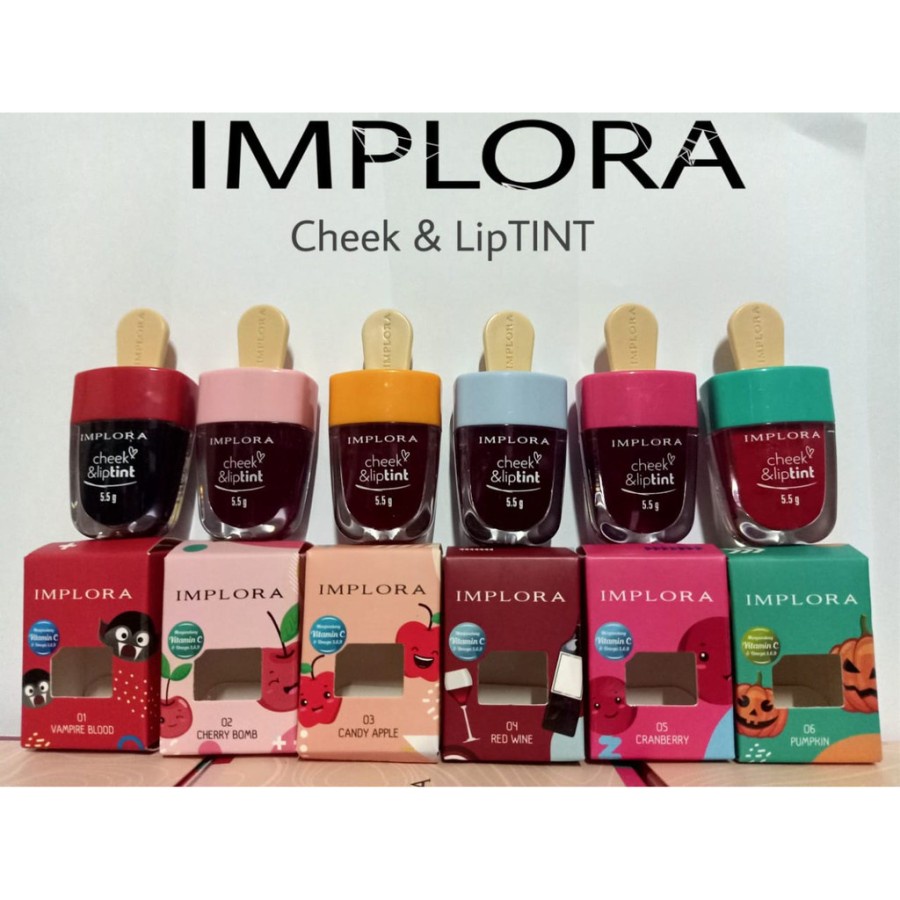 Implora Cheek and Liptint Original BPOM Lip tint Implora / IMPLORA Cheek &amp; Liptint Indonesia / Serum Lip Tint Cream Nail Polish Lipstick Eyebrow Powder TWC