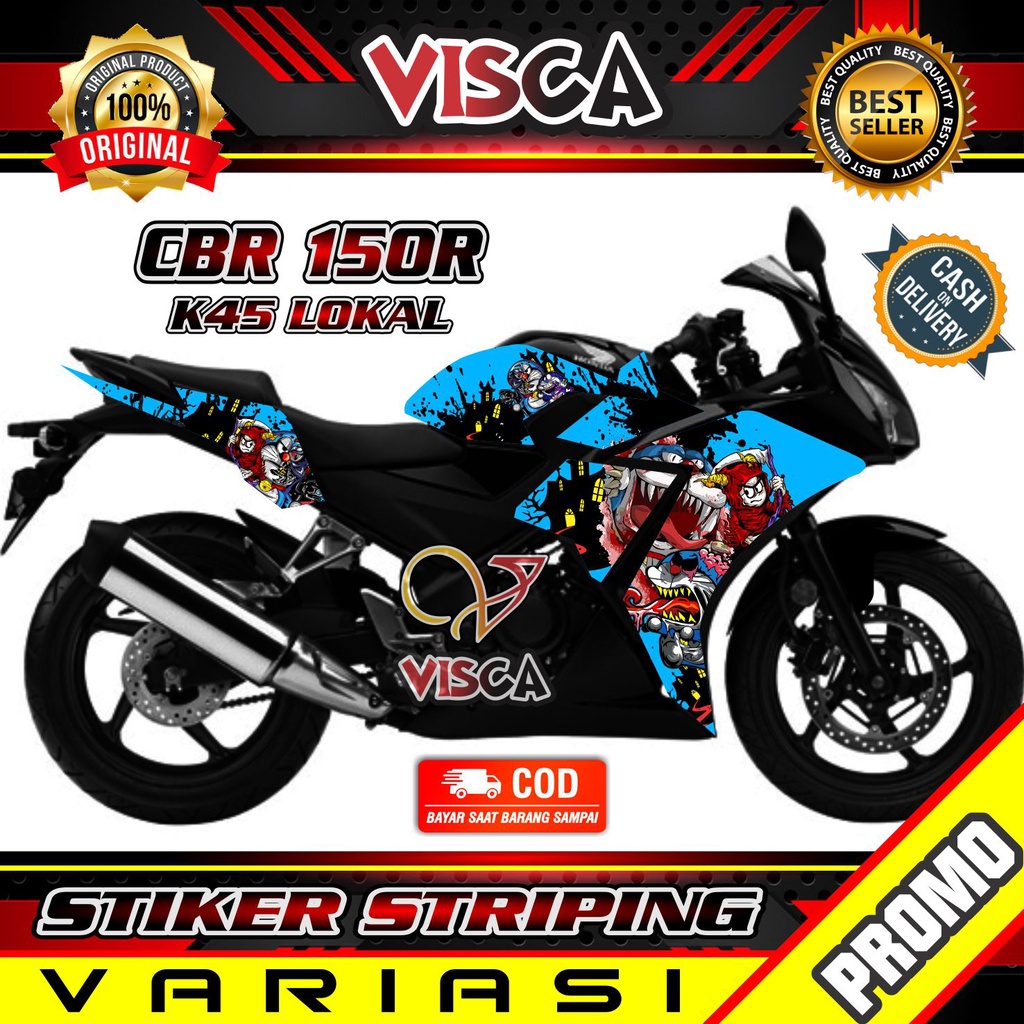 Striping CBR 150R K45 Lokal - Stiker Sticker Striping Variasi Lis Honda CBR 150R K45 Lokal - Stripin