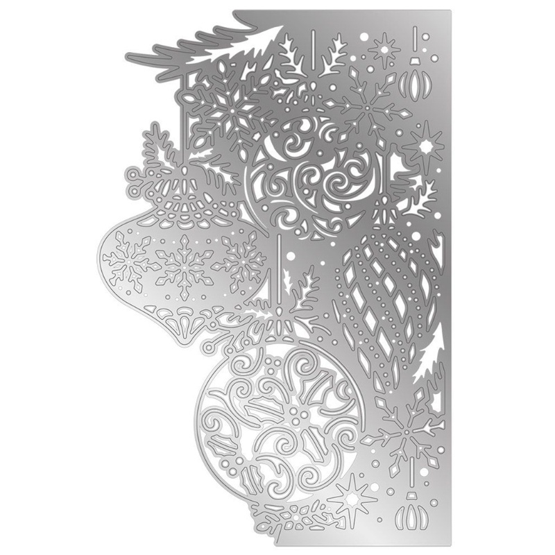 Zzz Cetakan Stensil Cutting Dies Motif Lentera / Snowflake Natal Bahan Metal Untuk Scrapbook / Craft DIY