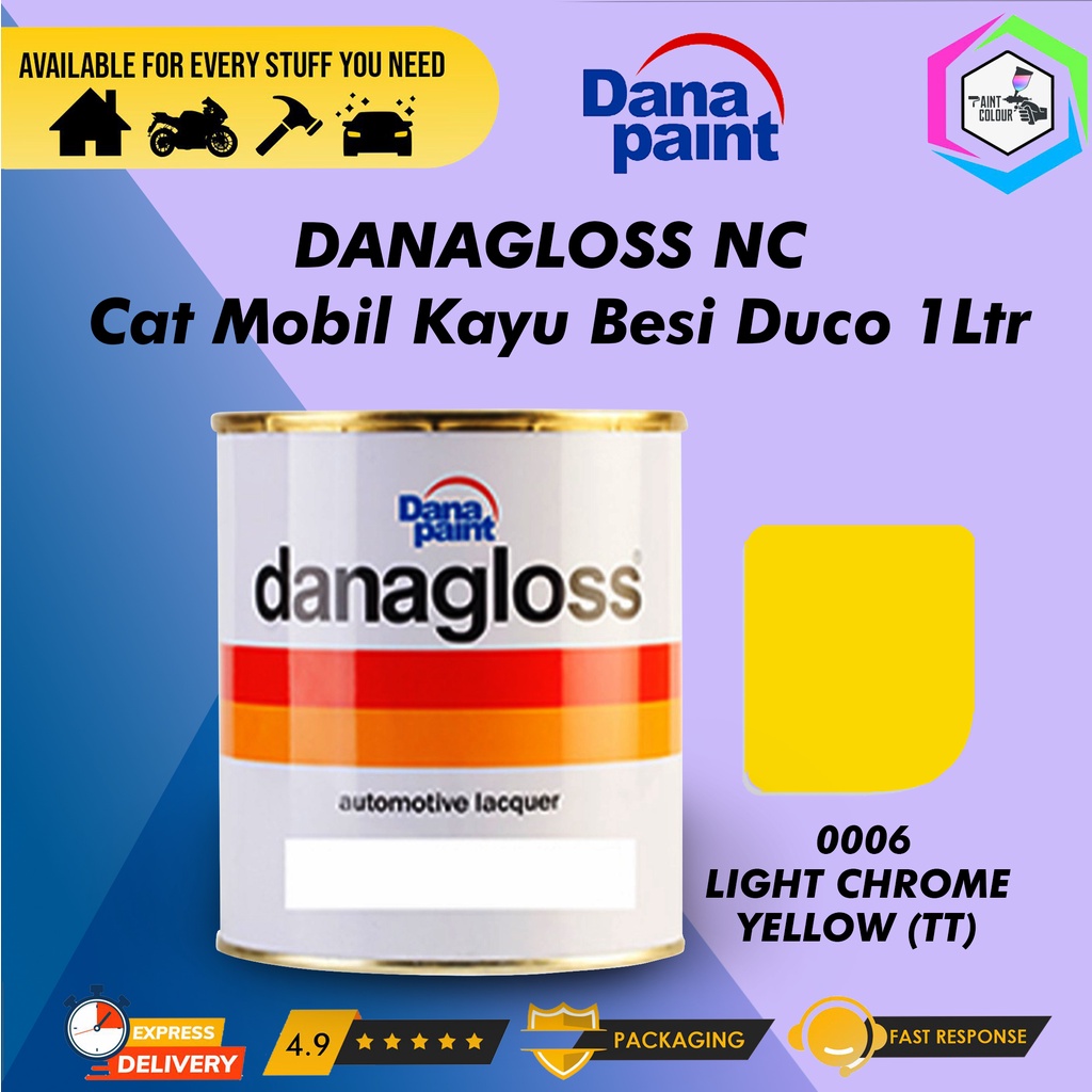 DANAGLOSS 0006 Light Chrome Yellow (Tt) - Cat Mobil Kayu Besi Duco