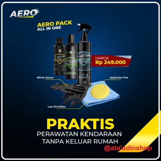 Promo 12.12 Aero Pack Perawatan Mobil Motor Coating - 3 Produk Dalam 1 Pembelian - Lebih Hemat