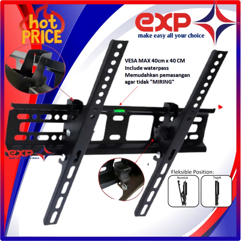 Garansi COCOK!! Bracket TV ICHIKO 42&quot; s/d 55&quot; Waterpas adjustable position