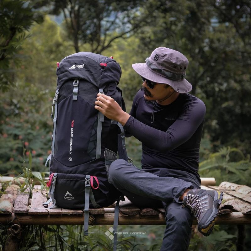 TAS CARRIER AREI REI MAMBERAMO 60L | KERIL KERIR OUTDOOR PENDAKI GUNUNG GENDONG BAG RANSEL CAMPING O