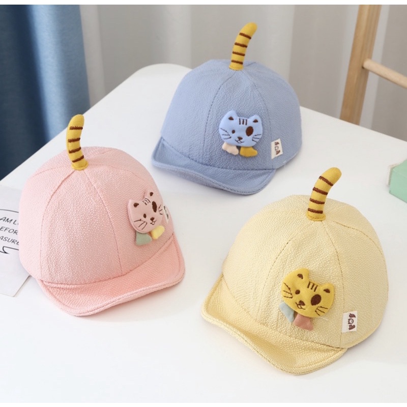 Topi Baseball Anak Bayi Balita Model Kucing Ekor Import Untuk Anak Laki Laki Anak Perempuan