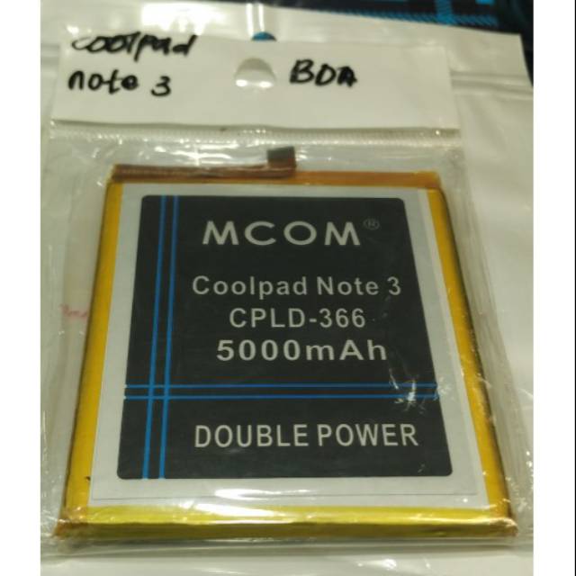 baterai coolpad note 3 cpld-366 double power battery battle Batt mantul