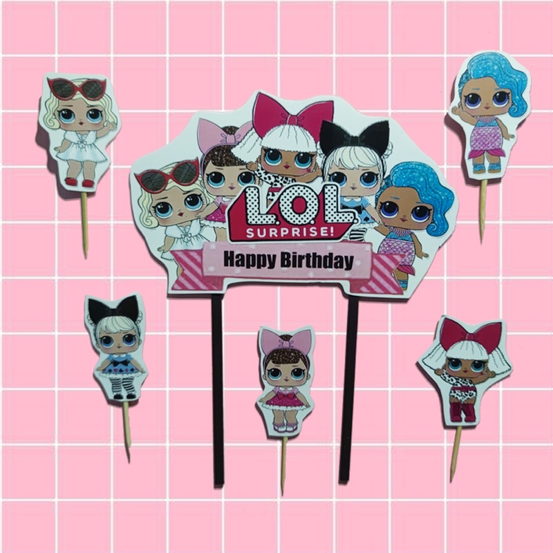 Cake Topper LOL / Topper Kue LOL / Hiasan Kue LOL / LOL