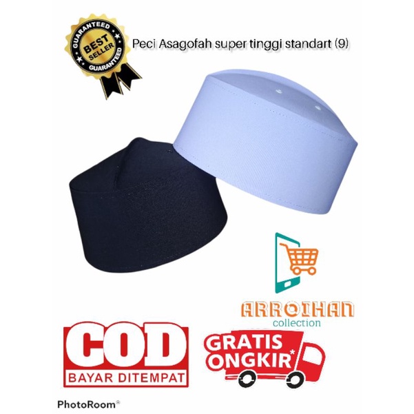 PECI PUTIH POLOS KOPIAH HAJI ASAGOFAH