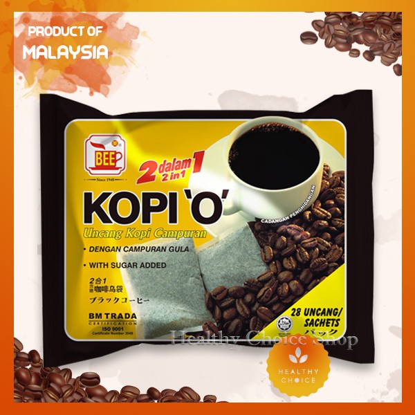 

KOPI BEE 2 IN 1 KOPI HITAM DENGAN GULA KOPI O WITH SUGAR UNCANG KOPI CAMPURAN IMPORT MALAYSIA ISI 28
