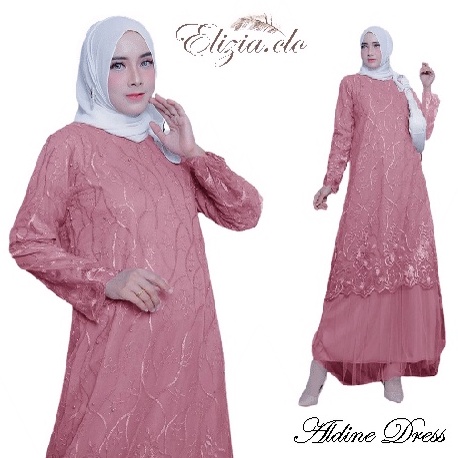 ꧁𓊈𒆜𝔢𝔩𝔦𝔷𝔦𝔞.𝔠𝔩𝔬 𒆜𓊉꧂ Gamis Wanita Muslim Brukat Modern 2021/ Gamis Pesta / Gamis Jumbo / Maxi Dress / G