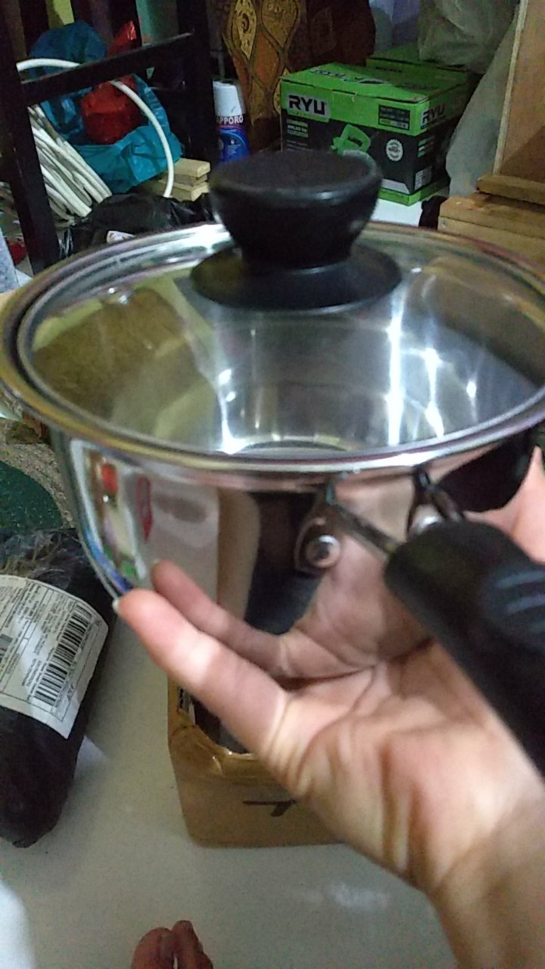 Panci Susu Milk Pot 16cm Tutup Kaca Stainless Steel Murah