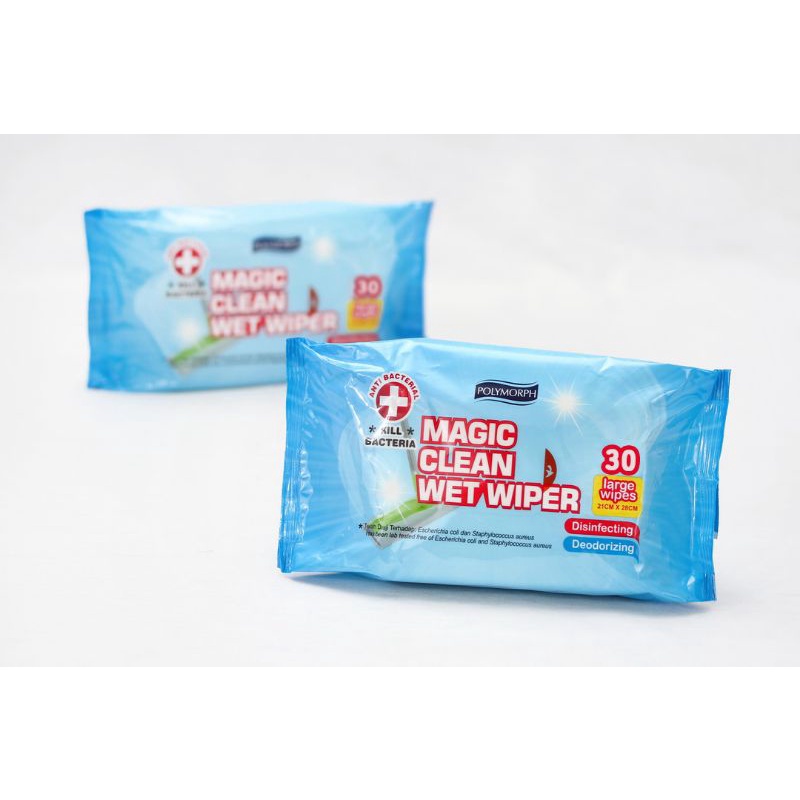 2 PACK MAGIC CLEAN WET WIPES 30s / TISU BASAH PEMBERSIH LANTAI 30s