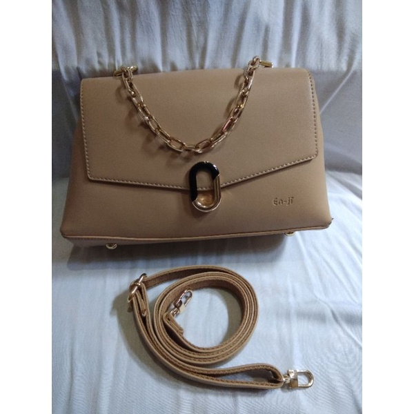 PRELOVED EN-JI SODAM KHAKI ORIGINAL//HANDBAG dan SLING BAG//