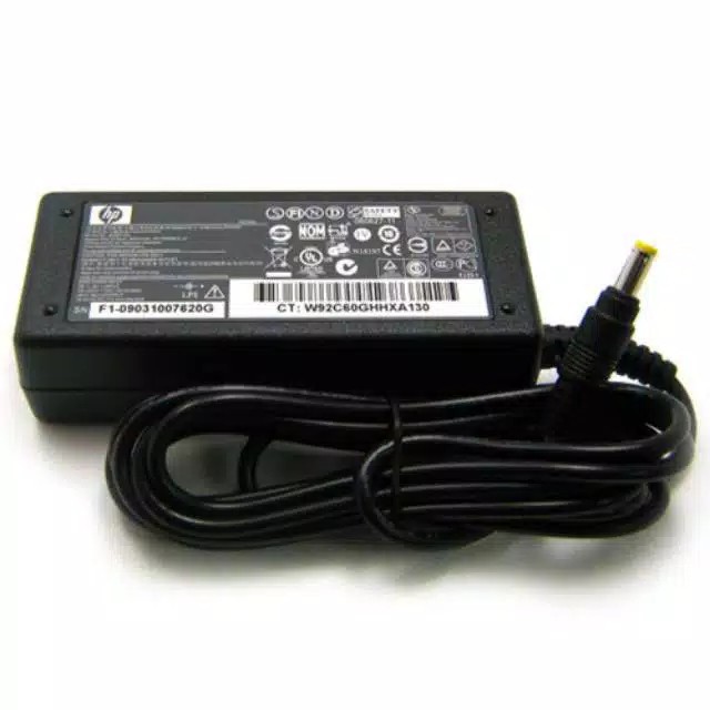 Hp Compaq charger adaptor colokan kuning ori 18.5v-3.5A+ Free kabel power