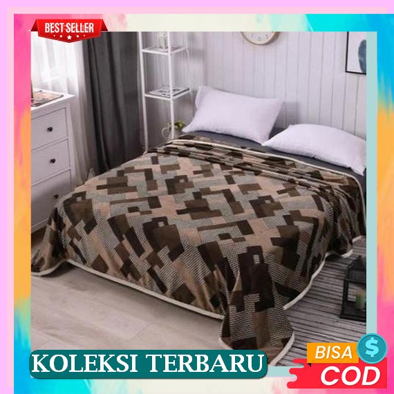 Selimut Bulu Import Lembut Slimut Dewasa Aestetic Hangat Murah Korean Terbaru Nyaman Halus Korea Teb