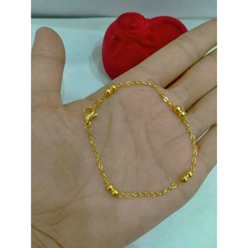 gelang titanium rantai bola