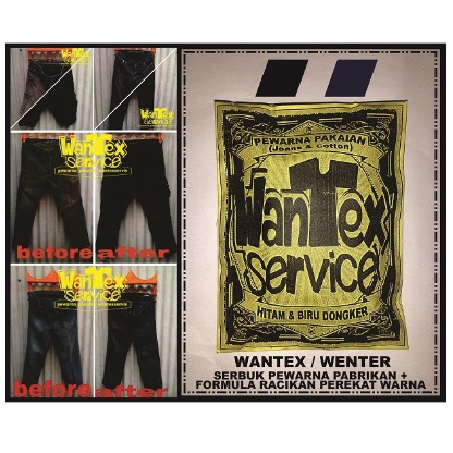 Wantex Wenter Pewarna Jeans Pakaian Tie Dye Kain Wantek Sumbo Jumputan Ikat Celup Sumba Kain Wantek 