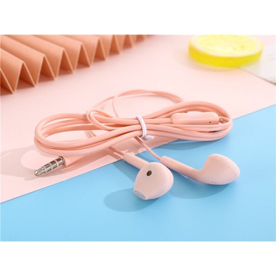 HANDSFREE EARPHONE H05 MACARON DOVE EXTRA BASS LIVE-UNIVERSAL MIC - NEW HEADSET U19 JACK AUDIO 3.5MM