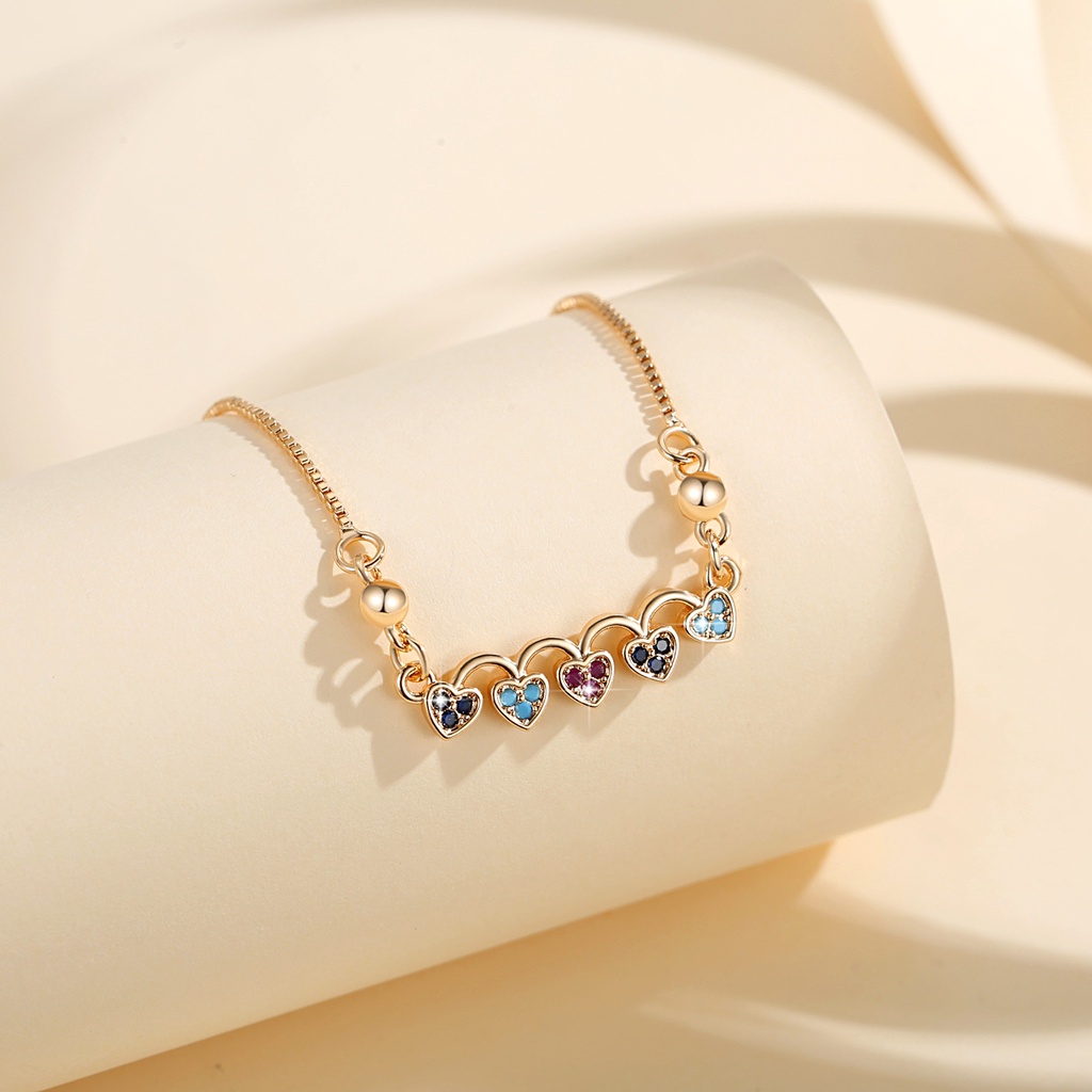 Y641 [COD✔] Kalung Berlian Baja Titanium Emas Kristal Perhiasan Fashion Wanita Perhiasan Kalung