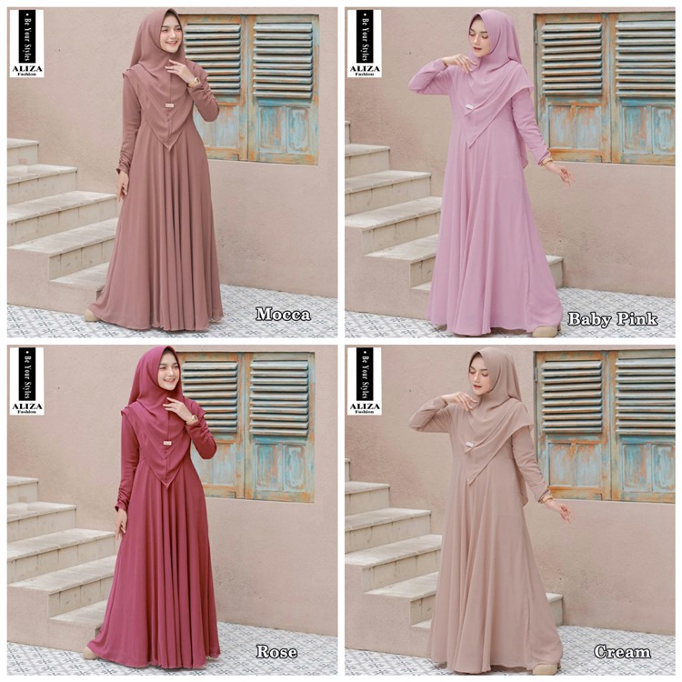 GAMIS SYARI JUMBO  / HOME DRESS BUSUI / GAMIS SET HIJAB 2 LAYER