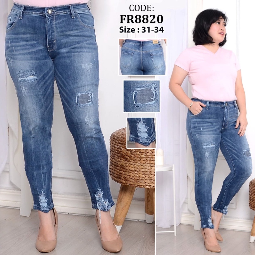 celana jeans wanita sobek² terbaru / CELANA JEANS WANITA KEKINIAN / JEANS WANITA HW SOBEK