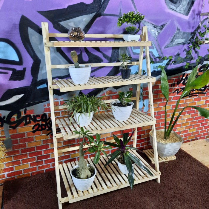 Rak Tanaman - Rak Display Rak Tanaman Rak Kayu
