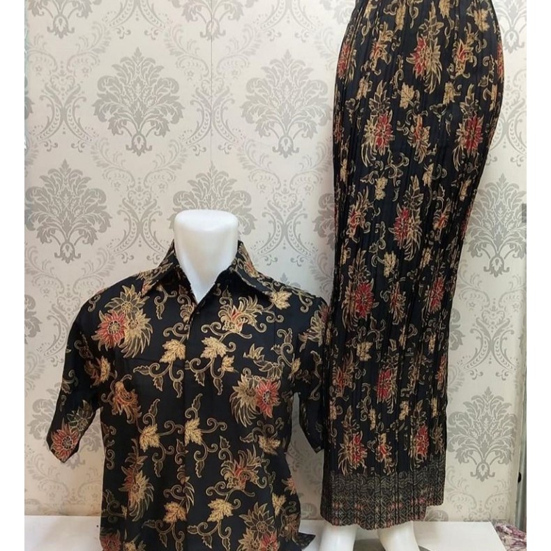 PROMO KEMEJA &amp; ROK BATIK COUPLE / SET KEMEJA ROK COUPLE / SET SARIMBIT KEMEJA ROK COUPLE