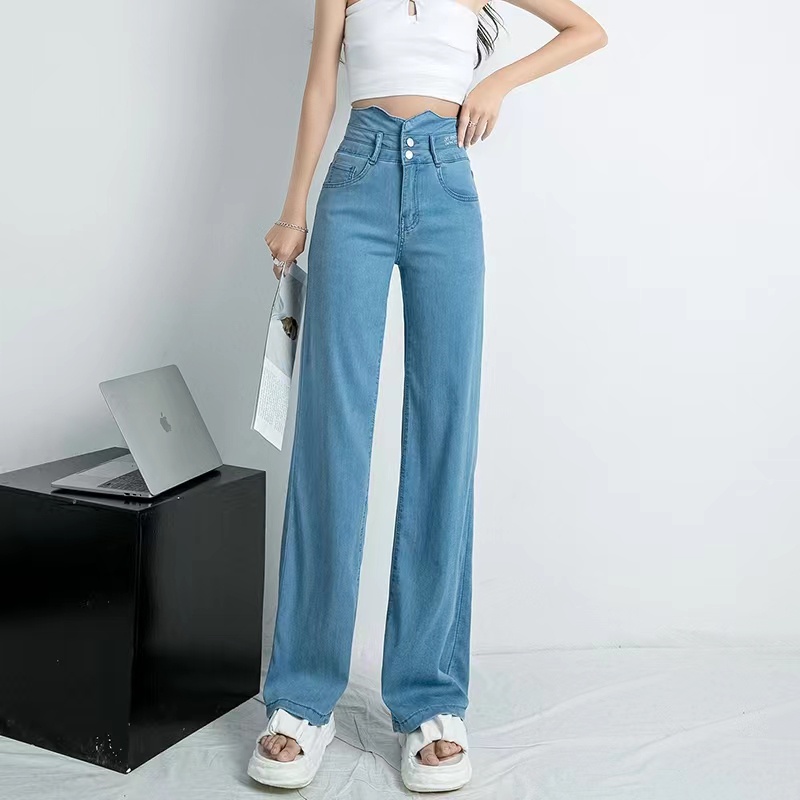 celana highwaist kulot jeans wanita kekinian