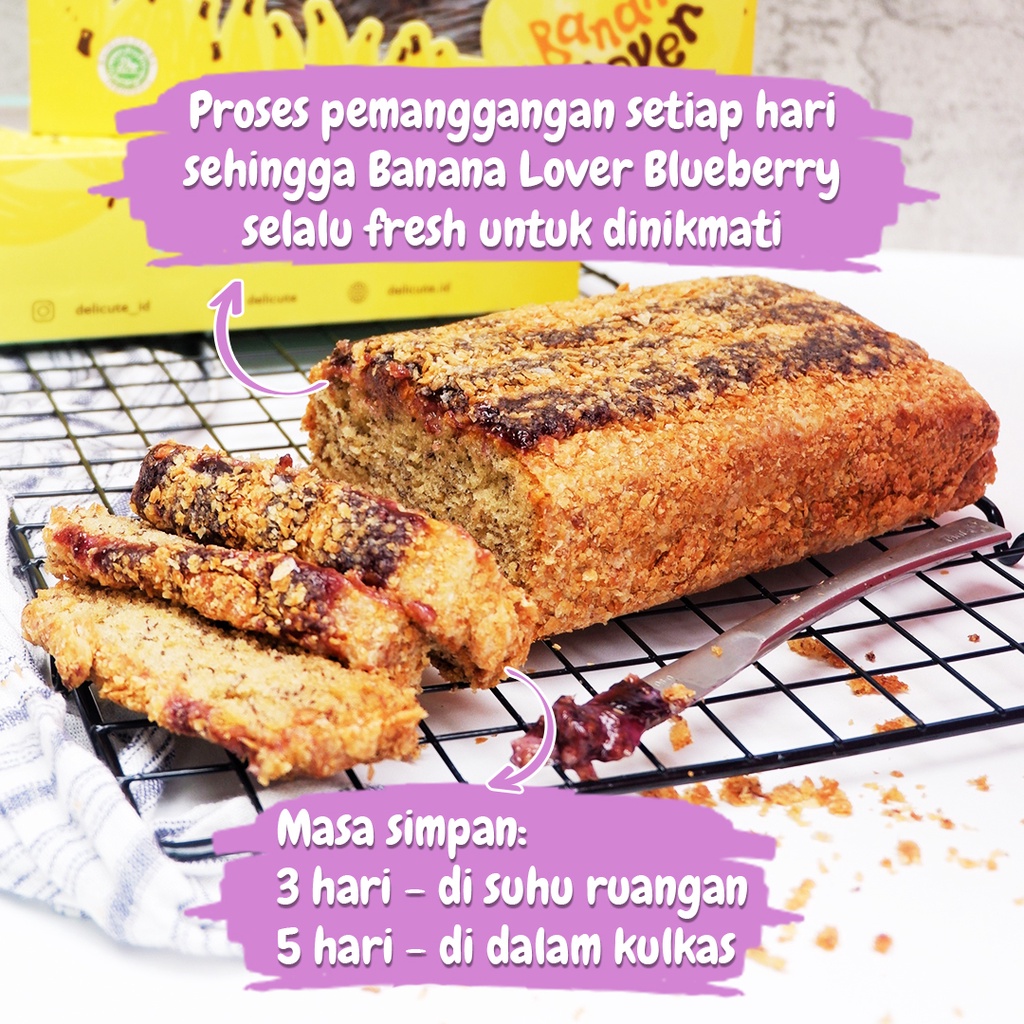 Banana Lover Blueberry Delicute - moist Banana Cake with Blueberry jam