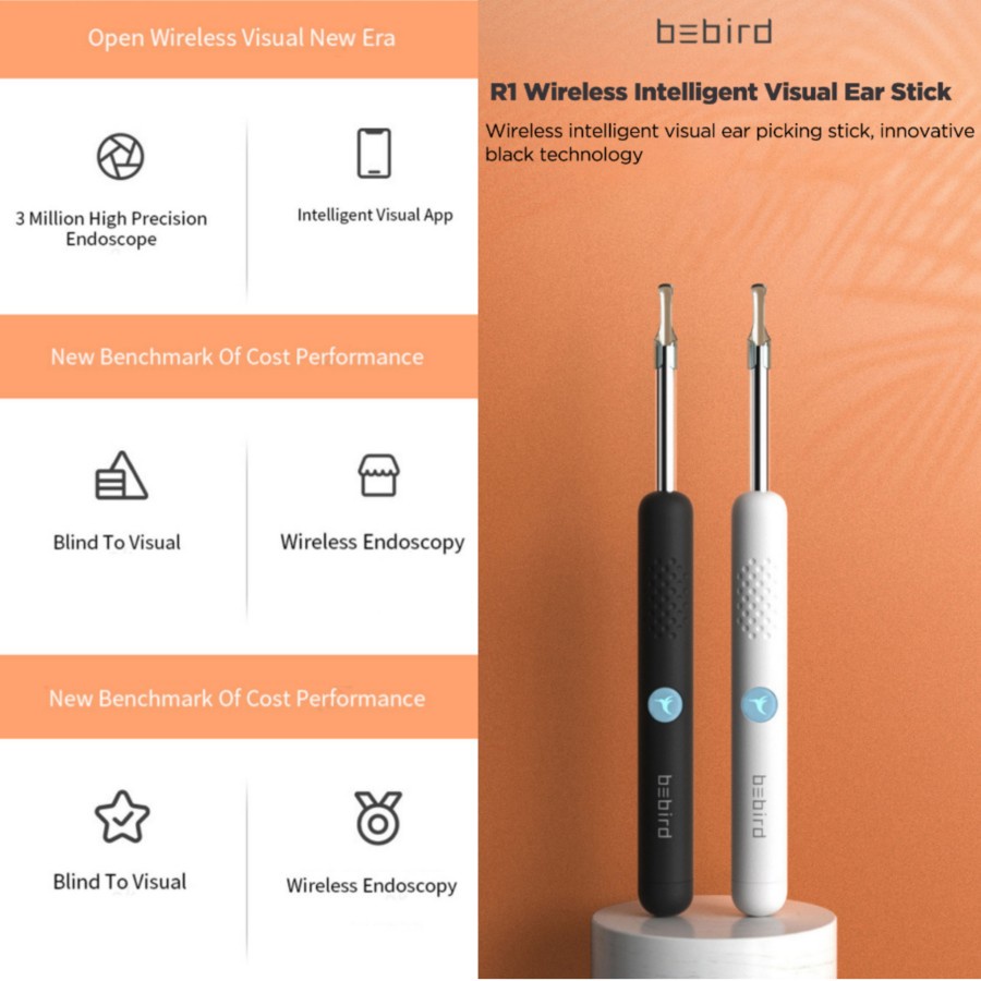 Korek Kuping Kamera Bebird R1 Smart Visual Earstick Camera