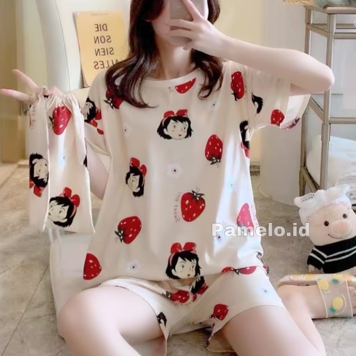 Pamelo Setelan Piyama import HP Set fashion wanita korea style baju murah hp86 Importier