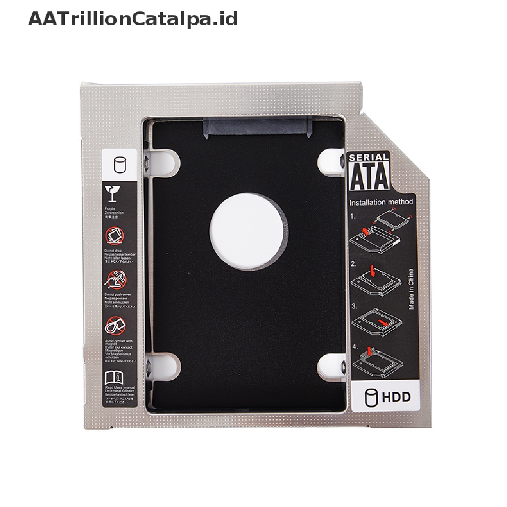 Aatrillioncatalpa Caddy Hardisk HDD SSD SATA 2nd 12.7mm Tanpa Sekrup Untuk Laptop