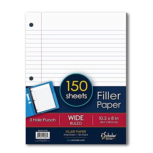 

Binder | Ischolar Wide Ruled Filler Paper, White, 10.5 X 8-Inches, 150 Sheets P Kualitas Terbaik