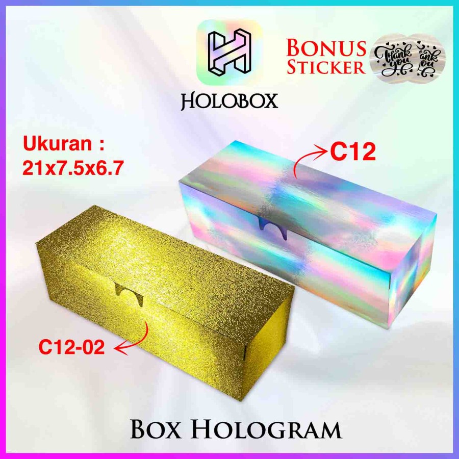 

Box Hologram / Gift Box / Bungkus Kado / Kotak Hampers / Packaging Souvenir / C12