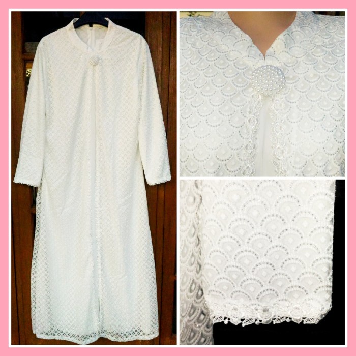 PREMIUM GAMIS PUTIH BIG SIZE / JUMBO SIZE / BESAR BRUKAT