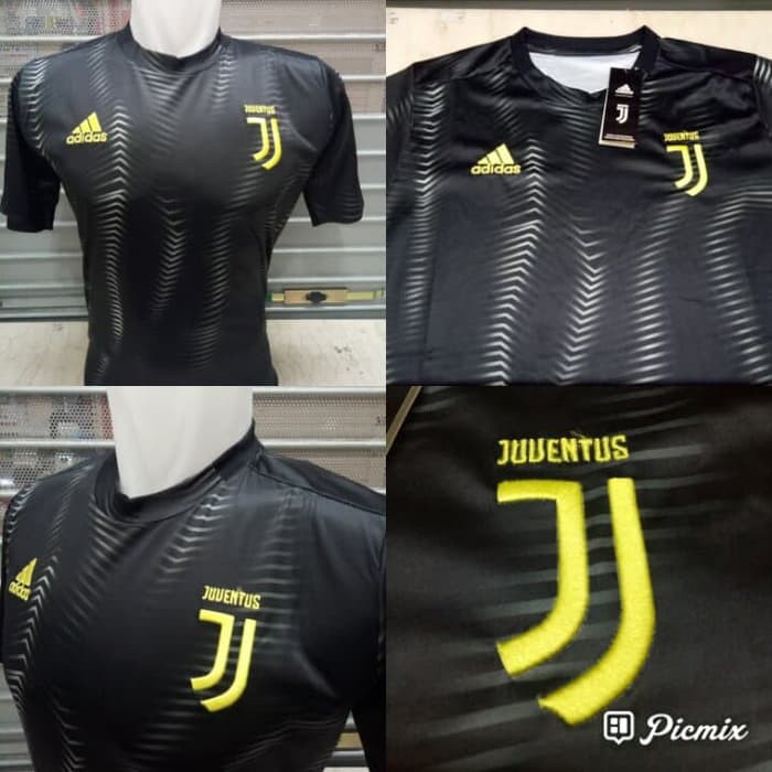 JERSEY BOLA JUVENTUS TRAINING PREMATCH BLACK 2018/2019 GRADE ORI