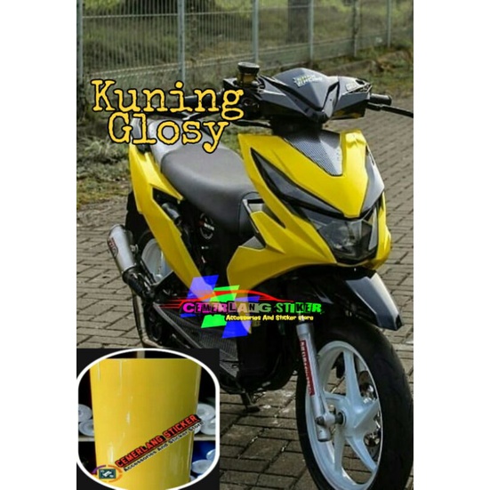Sticker skotlet warna kuning lemon sticker motor kuning lemon doff skotlet kuning