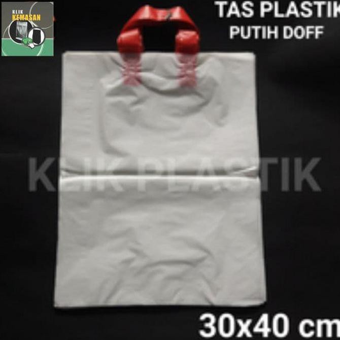 TAS PLASTIK PUTIH 30X40CM/KANTONG PLASTIK/TAS MALL SHOPPING BAG
