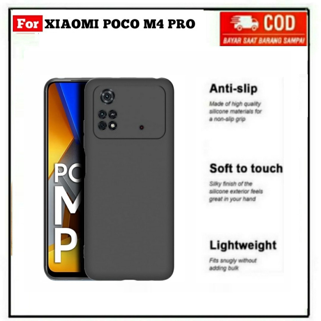 2IN1 CASE POCO M4 PRO SOFTCASE SLIM MATTE PREMIUM BLACK PROTECT CAMERA