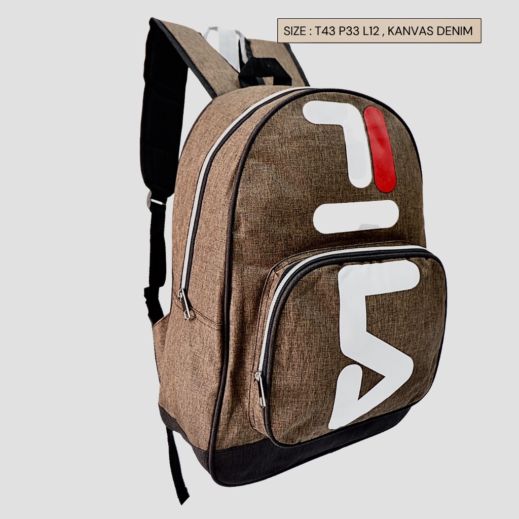 COD in aja gan Tas Ransel Punggung Polos cowok Pria Daily Backpack Unisex ada 4 warna Lokal Semarang